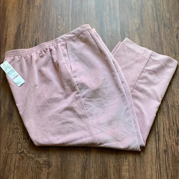 Alfred Dunner Pants Corduroy Rose Pink Size 22W NWT - Picture 2 of 11